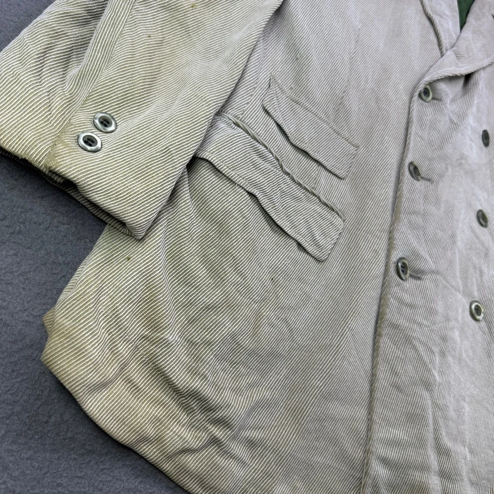 Vintage‎ Corduroy Matiles Shop Jacket Men 41R Double Breasted Thrashed Grunge
